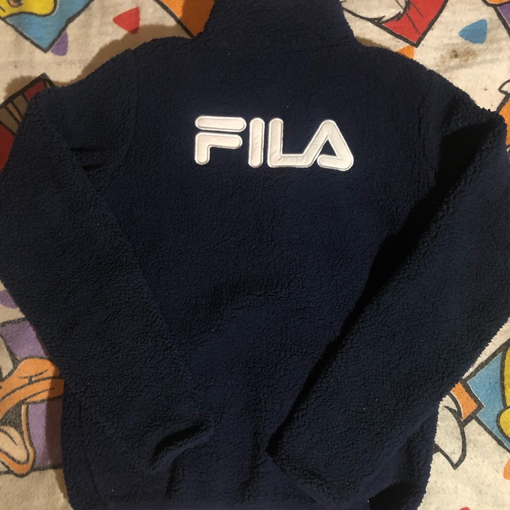 Fila women’s fleece jacket womens xs navy blue
